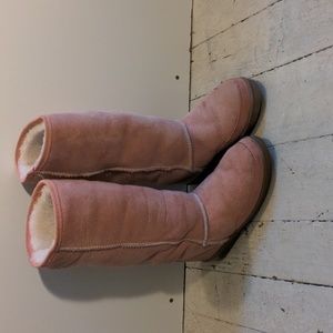 Pink Minnetonka Boots